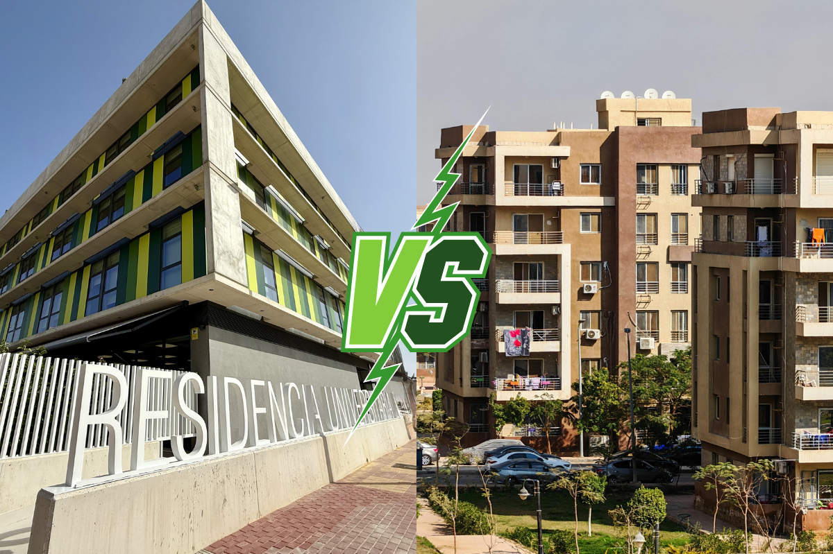Residencia universitaria vs piso compartido en Murcia